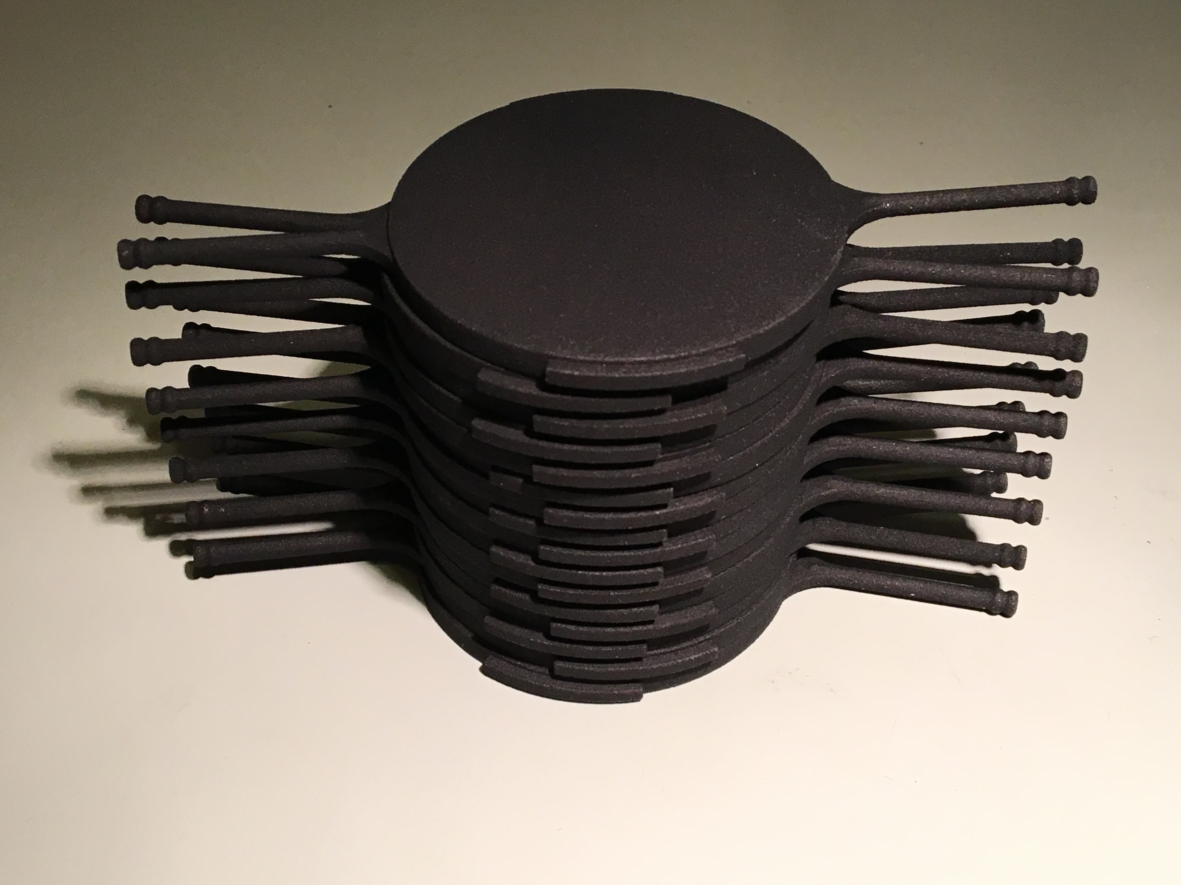 3D printed 6 cell SOFC-HELP stack model